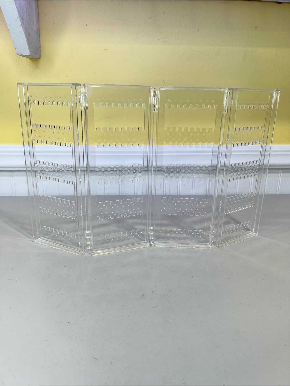 Clear Acrylic Foldable Jewelry Earring Organizer